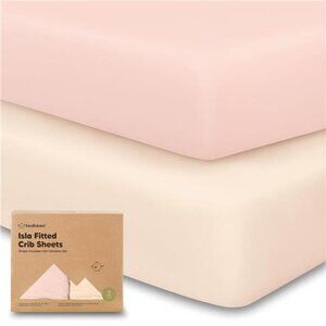 2-Pack Crib Sheets for Boys, Girls - Viscose Derived from Bamboo Fitted Crib